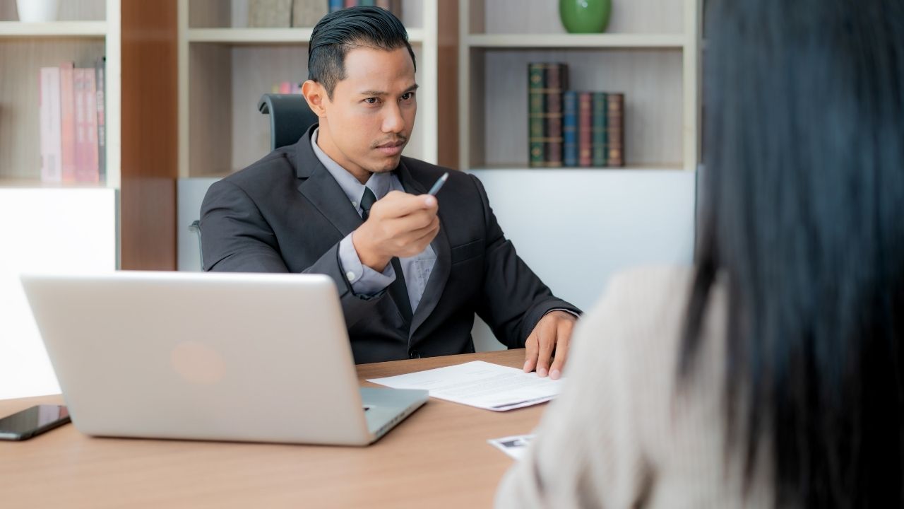 asian employer interviewing